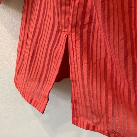 Additions by Chico’s red lightweight cotton blend button down top blouse XL - Picture 6 of 8